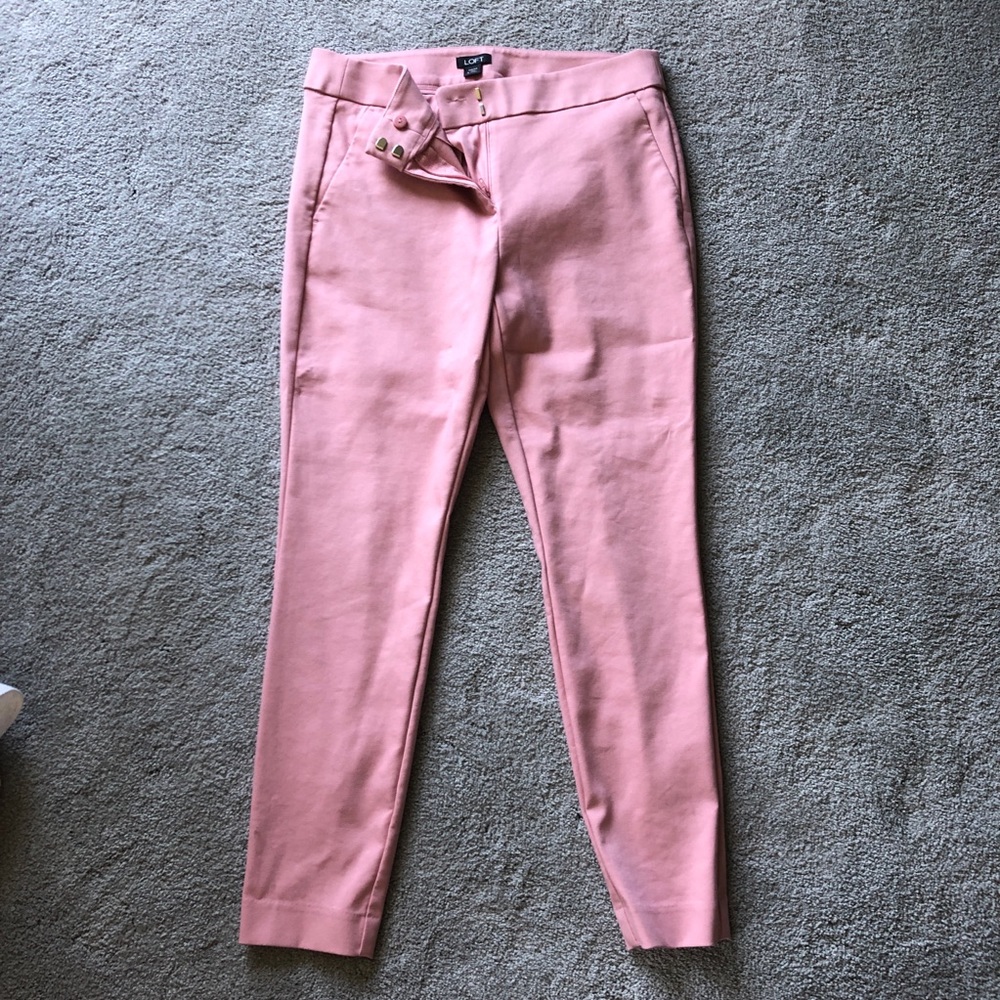 Ann Taylor LOFT Marisa pink ankle pants 💓